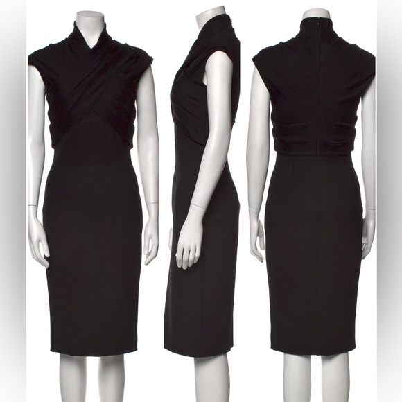 Alexander McQueen Jersey cross front wrap Dress - Picture 2 of 10
